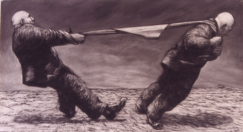 Taut, 2006 charcoal on paper 107 x 200cm