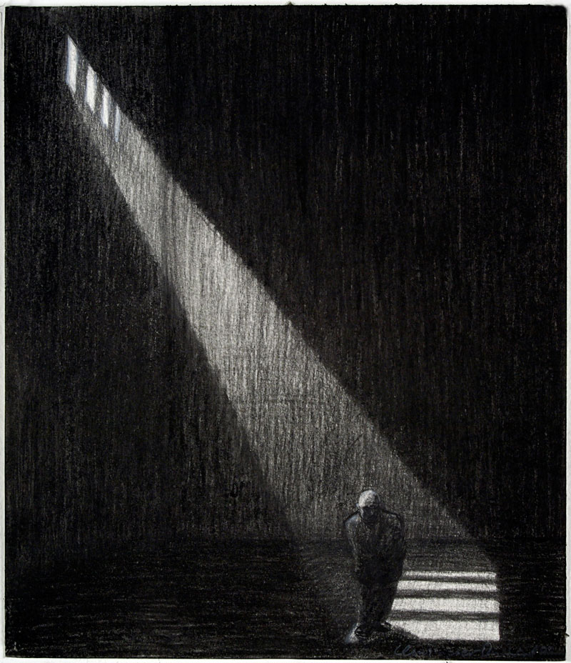 Passage, 2009 charcoal on paper 210  x 180cm