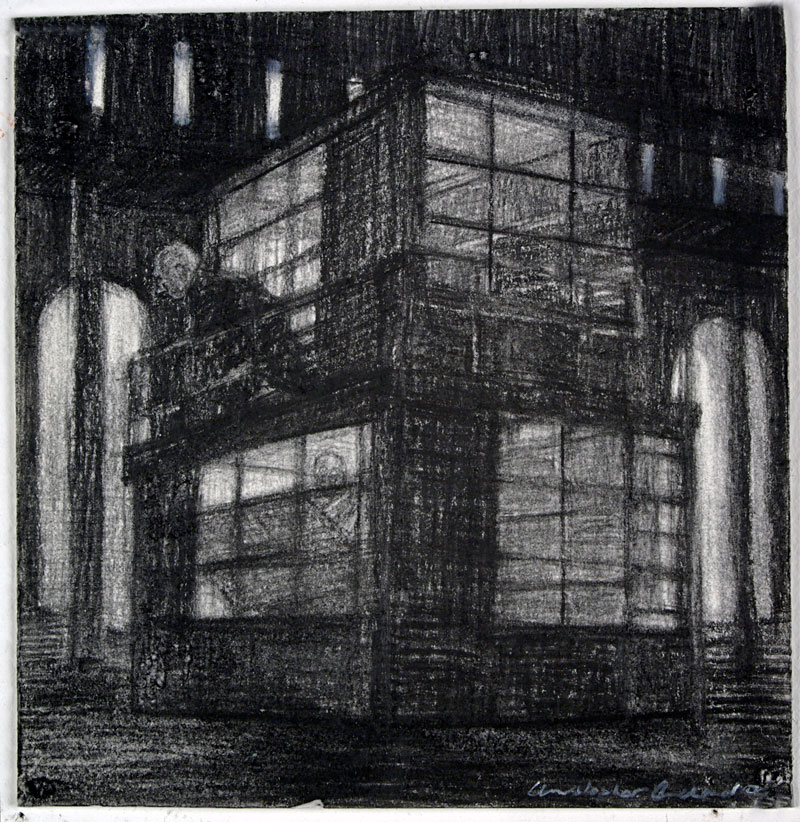 Office, 2009 charcoal on paper 120  x 115cm