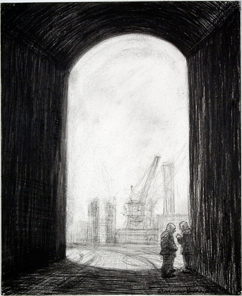 The Plan, 2009 charcoal on paper 210  x 180cm