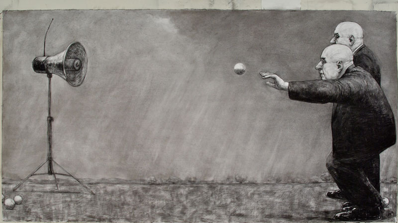 2011 Approaching Storm Charcoal on paper, 107x200cm